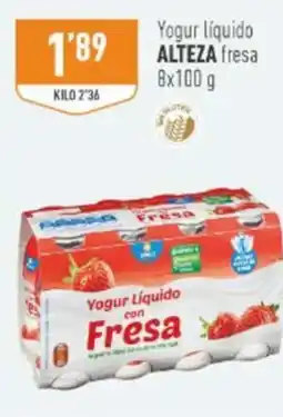 Supermercados Deza Alteza yogur líquido con fresa oferta