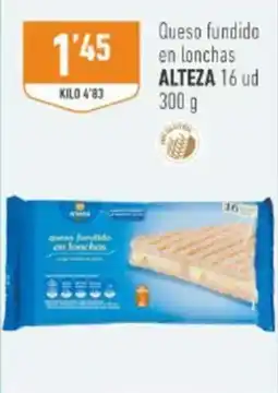 Supermercados Deza Alteza queso fundido en lonchas oferta
