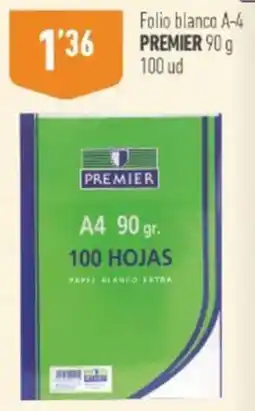Supermercados Deza Premier folio blanco A-4 oferta