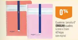 Supermercados Deza eriggan cuaderno cuadros oferta