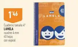 Supermercados Deza Lamela cuaderno tamaño 4º oferta