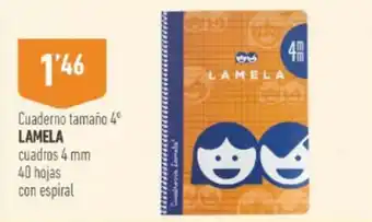 Lamela cuaderno tamaño 4º