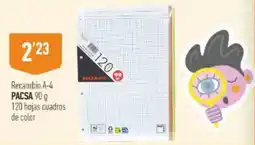Supermercados Deza Pacsa recambio a-4 cuadros de color oferta