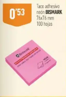 Supermercados Deza Bismark taco adhesivo neón oferta