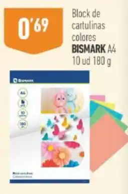 Supermercados Deza Bismark block de cartulinas colores A4 oferta