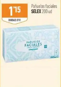 Supermercados Deza Selex pañuelos faciales oferta