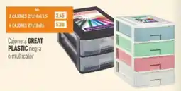 Supermercados Deza Cajonera GREAT PLASTIC negra o multicolor oferta
