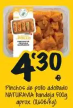 Cash Fresh Naturavia pinchos de pollo adobado oferta