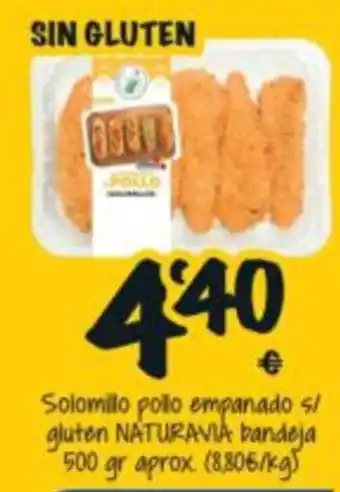 Cash Fresh NATURAVIA solomillo pollo empanado oferta