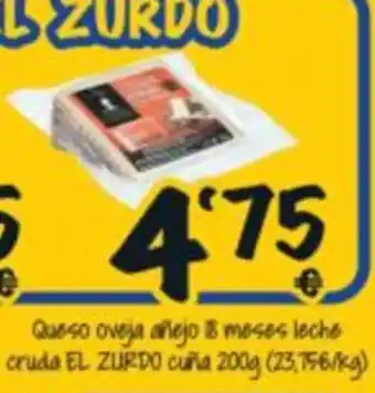 El Zurdo queso oveja añejo 18 meses leche cruda
