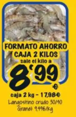 Cash Fresh Langostino crudo 30/40 oferta
