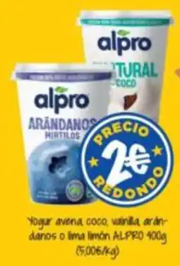 Cash Fresh alpro yogur avena coco vainilla arándanos o lima limón oferta