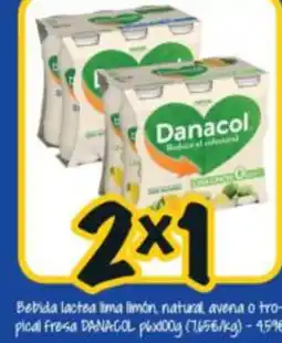 Cash Fresh Danacol bebida lactea lima limon natural avena o tropical fresa oferta