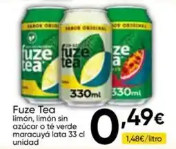 FROIZ Fuze Tea limón, limón sin azúcar o té verde maracuyá oferta