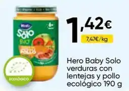 FROIZ Hero Baby Solo verduras con lentejas y pollo ecológico oferta