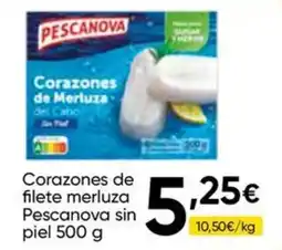 FROIZ Pescanova corazones de filete merluza sin piel oferta