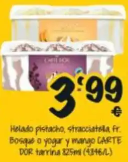 Cash Fresh Carte Dor helado pistacho stracciatella fr bosque o yogur y mango oferta