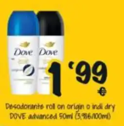 Cash Fresh Dove desodorante roll on origin o indi dry oferta