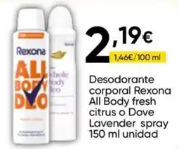 FROIZ Rexona all body deo oferta