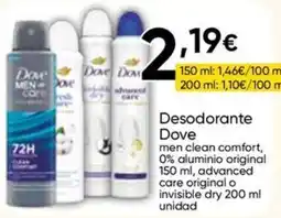 FROIZ Dove desodorante men clean comfort oferta