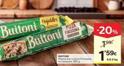 Caprabo Buitoni - masa per a pizza finissima rectangular oferta