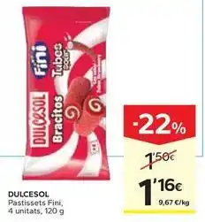 Caprabo Dulcesol - pastissets fini oferta