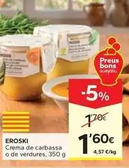 Caprabo Eroski - crema de carbassa oferta