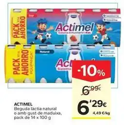 Caprabo Actimel - beguda lactia natural oferta