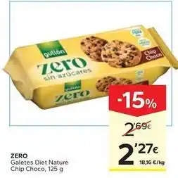 Caprabo Gullón - zero galetes diet nature chip choco oferta
