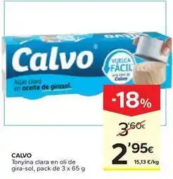 Caprabo Calvo - tonyina clara en oli de girasol oferta