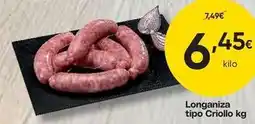 FROIZ Longaniza tipo criollo oferta
