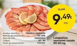FROIZ Langostino vannamei cocido oferta
