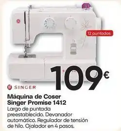 FROIZ Singer - máquina de coser promise 1412 oferta