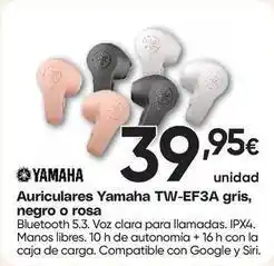 FROIZ Yamaha - auriculares tw-ef3a gris, negro o rosa oferta