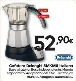 FROIZ Delonghi - cafetera 6mkm6 italiana oferta