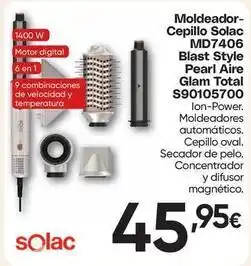 FROIZ Solac - moldeador cepillo md7406 blast style pearl aire oferta