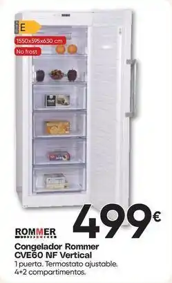 FROIZ Rommer - congelador cve60 nf vertical oferta