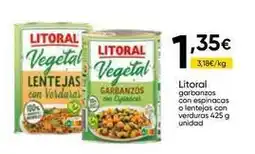 FROIZ Litoral - garbanzos con espinacas o lentejas con verduras oferta