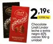 FROIZ Lindt - chocolate lindor leche o extra negro 60% cacao oferta