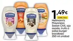 FROIZ Hellmann's - mayonesa sweet chill ajo asado, trufa o salsa burger bocabajo oferta