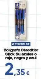 FROIZ Staedtler - boligrafo stick 6u azules o rojo, negro y azul oferta