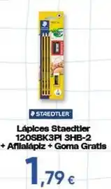 FROIZ Staedtler - lápices 120sbk3pi 3hb-2 + afilata + goma gratis oferta