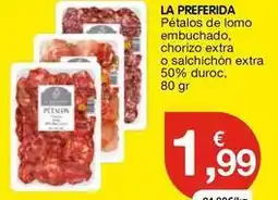 CashDiplo Duroc - petalos de lomo embuchado, chorizo extra o salchichon extra 50% duroc oferta