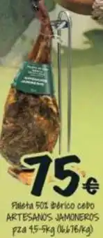 Cash Fresh Artesanos gardel - paleta 50% ibérico cebo oferta
