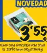 Cash Fresh Queso oveja semicurado leche cruda oferta