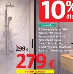 Bauhaus Hansgrohe - sistema de ducha '200' oferta