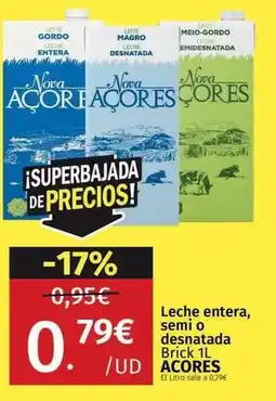 Maskom Supermercados Nova - leche entera, semi o desnatada oferta