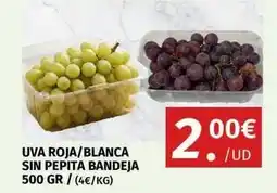 Maskom Supermercados Uva roja/blanca sin pepita bandeja oferta