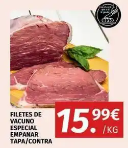 Maskom Supermercados Filetes de vacuno especial empanar tapa/contra oferta