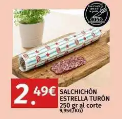 Maskom Supermercados Estrella - salchichon turon oferta